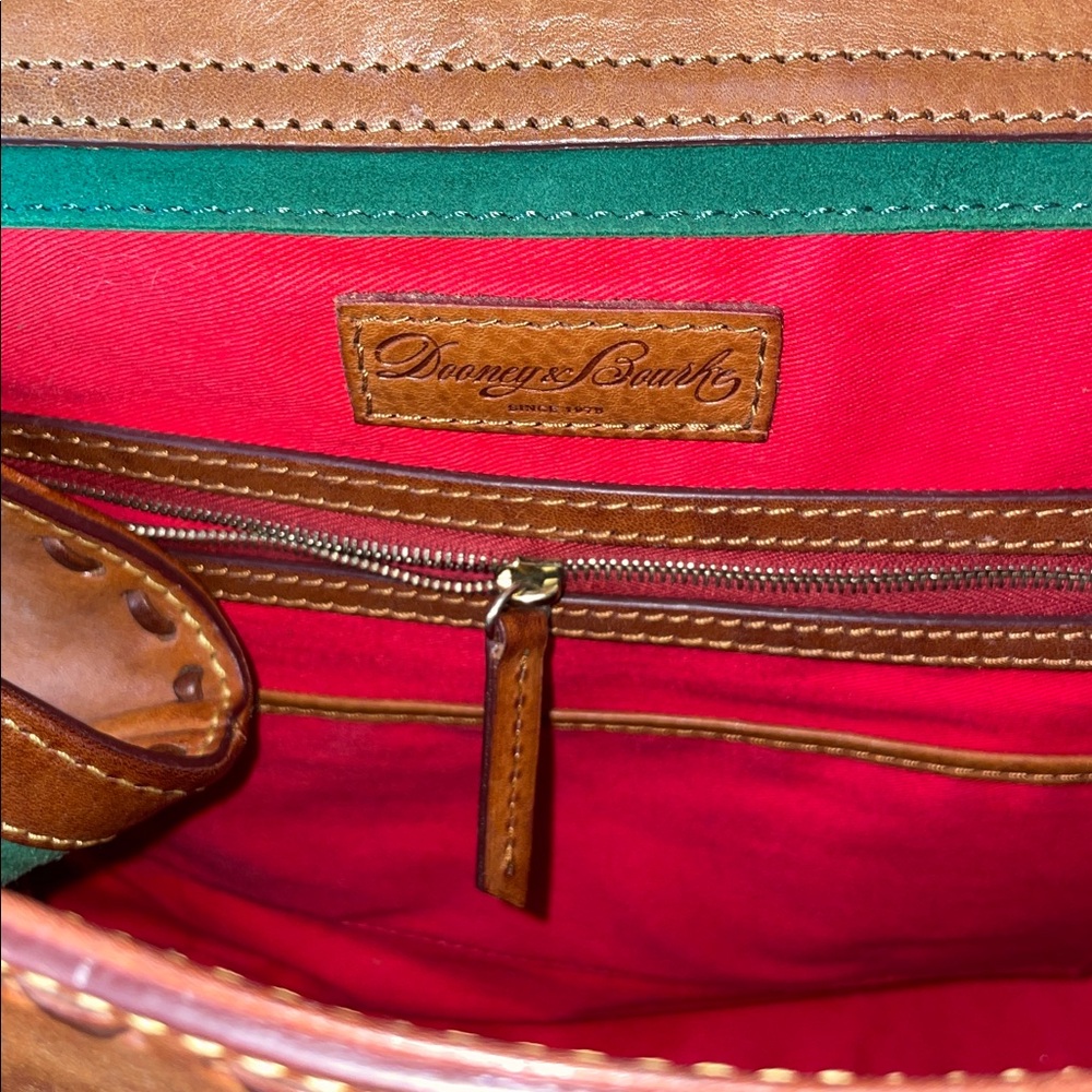 DOONEY & BOURKE FLORENTINE LEATHER SATCHEL WITH WALLET FTL-01-020 - Picture 10 of 14